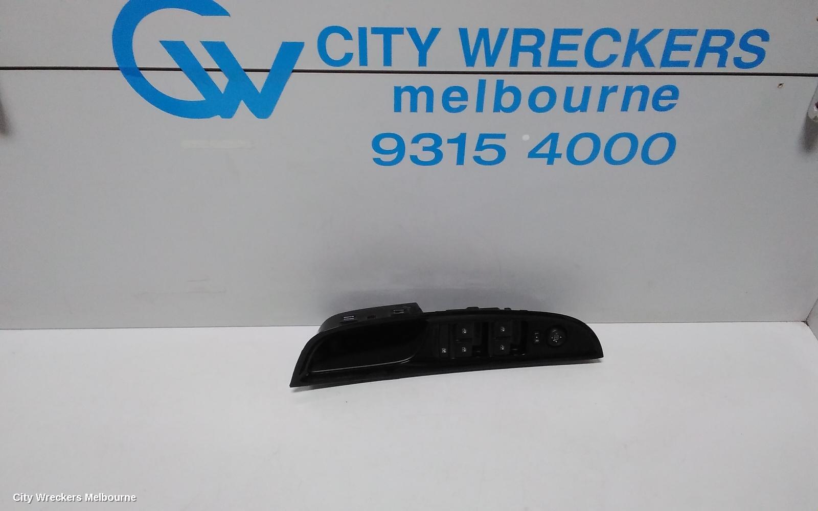 HOLDEN COMMODORE PWR DR WIND SWITCH, RH FRONT (MASTER SWITCH), VF, BLACK, 4 SWITCH TYPE, 05/2013 - 12/2017