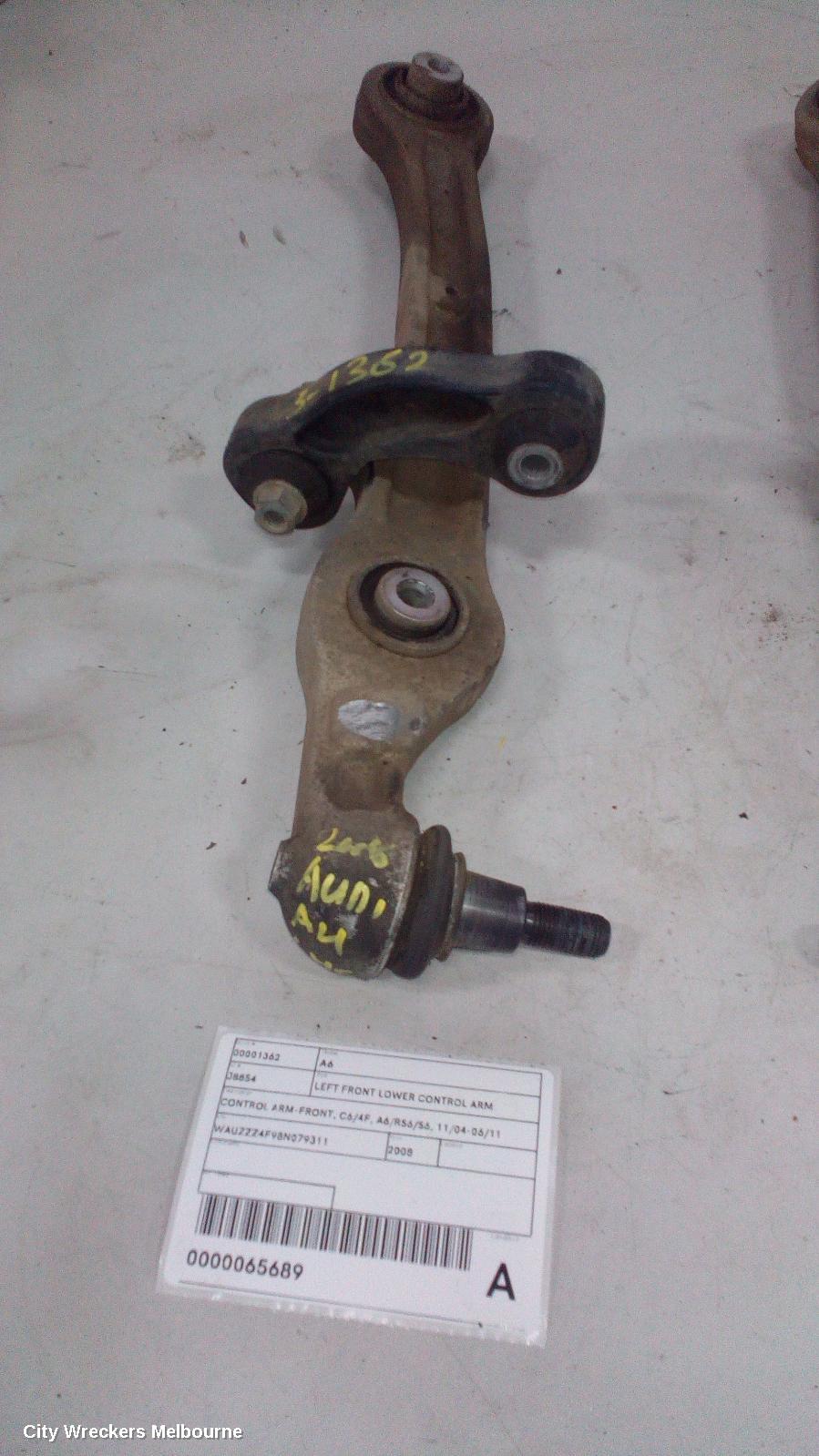 AUDI A6 LEFT FRONT LOWER CONTROL ARM, CONTROL ARM-FRONT, C6/4F, A6/RS6/S6, 11/2004 - 06/2011