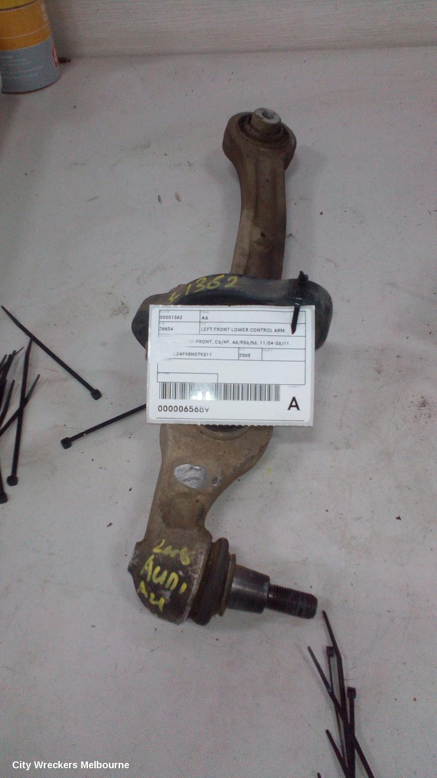 AUDI A6 LEFT FRONT LOWER CONTROL ARM, CONTROL ARM-FRONT, C6/4F, A6/RS6/S6, 11/2004 - 06/2011