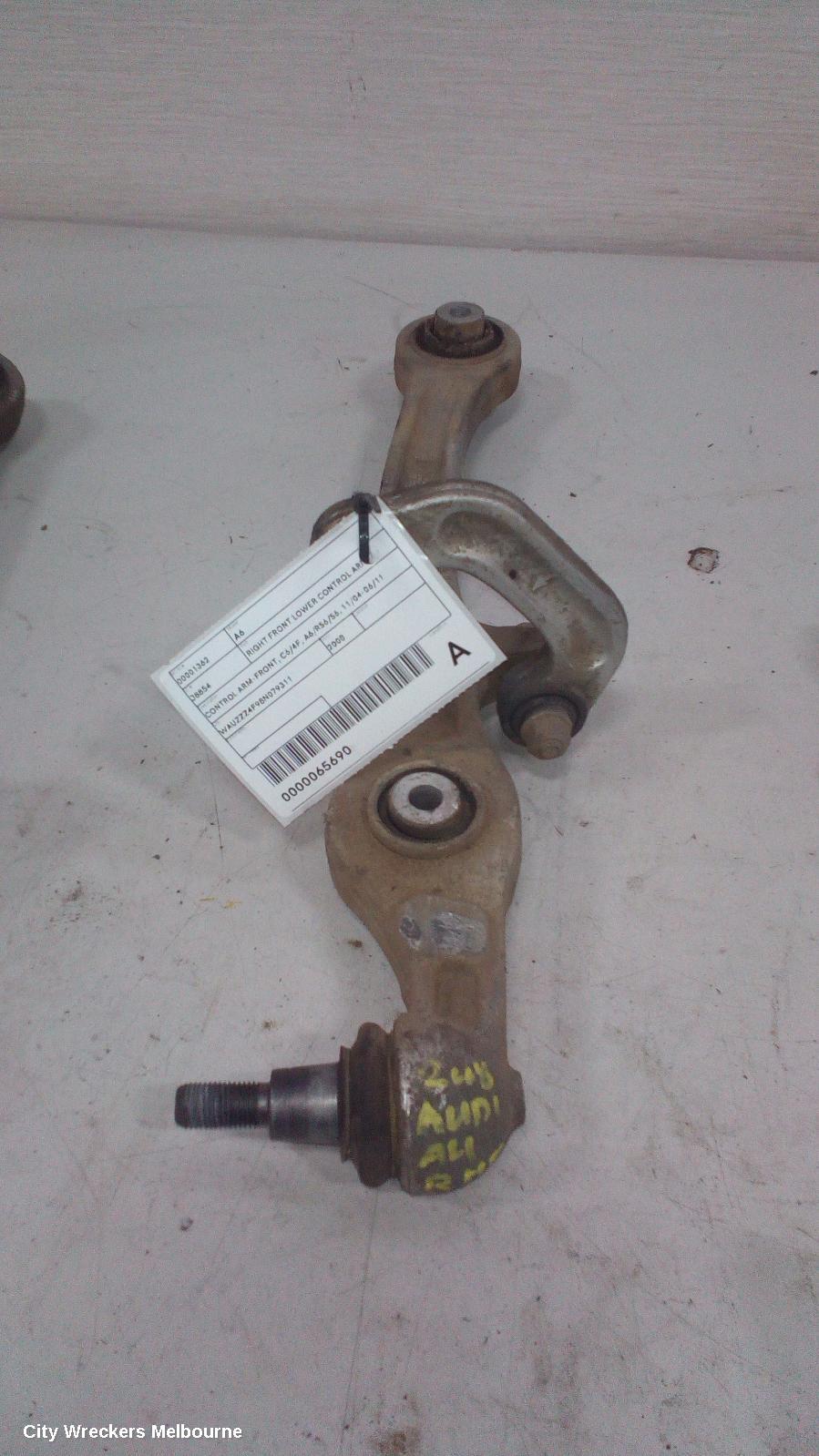 AUDI A6 RIGHT FRONT LOWER CONTROL ARM, CONTROL ARM-FRONT, C6/4F, A6/RS6/S6, 11/2004 - 06/2011