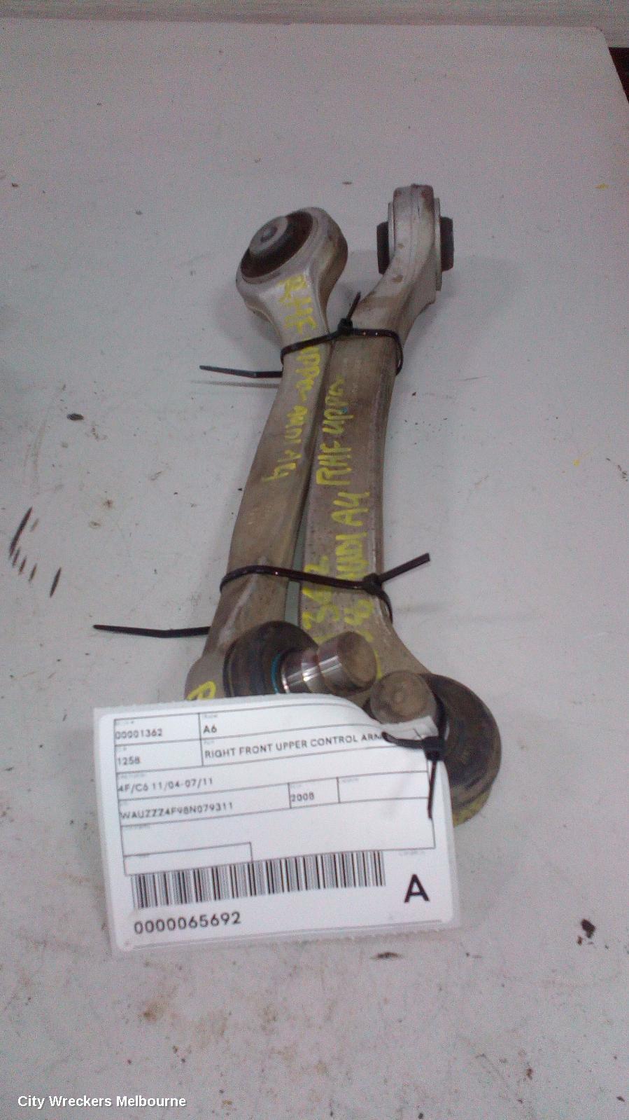 AUDI A6 RIGHT FRONT UPPER CONTROL ARM, FRONT, 4F/C6, 11/2004 - 07/2011