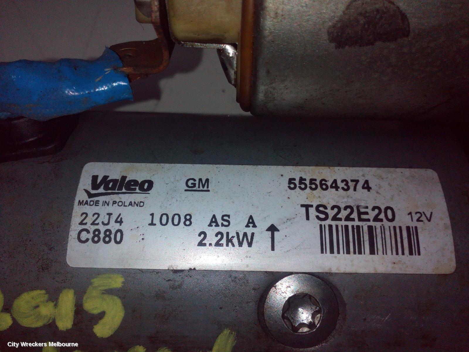 HOLDEN COLORADO STARTER, DIESEL, RG/RG7, 01/2012 - 07/2016