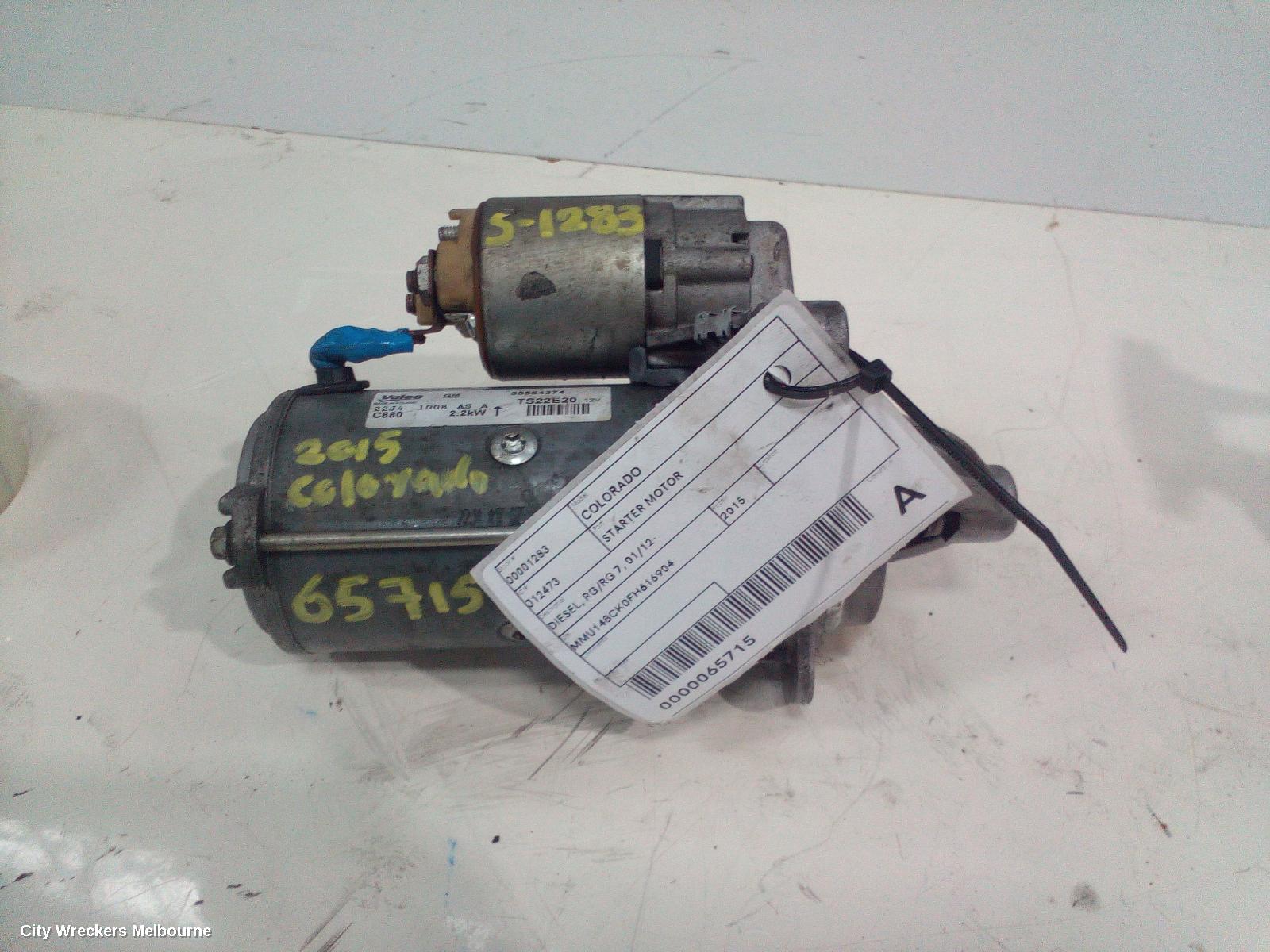 HOLDEN COLORADO STARTER, DIESEL, RG/RG7, 01/2012 - 07/2016