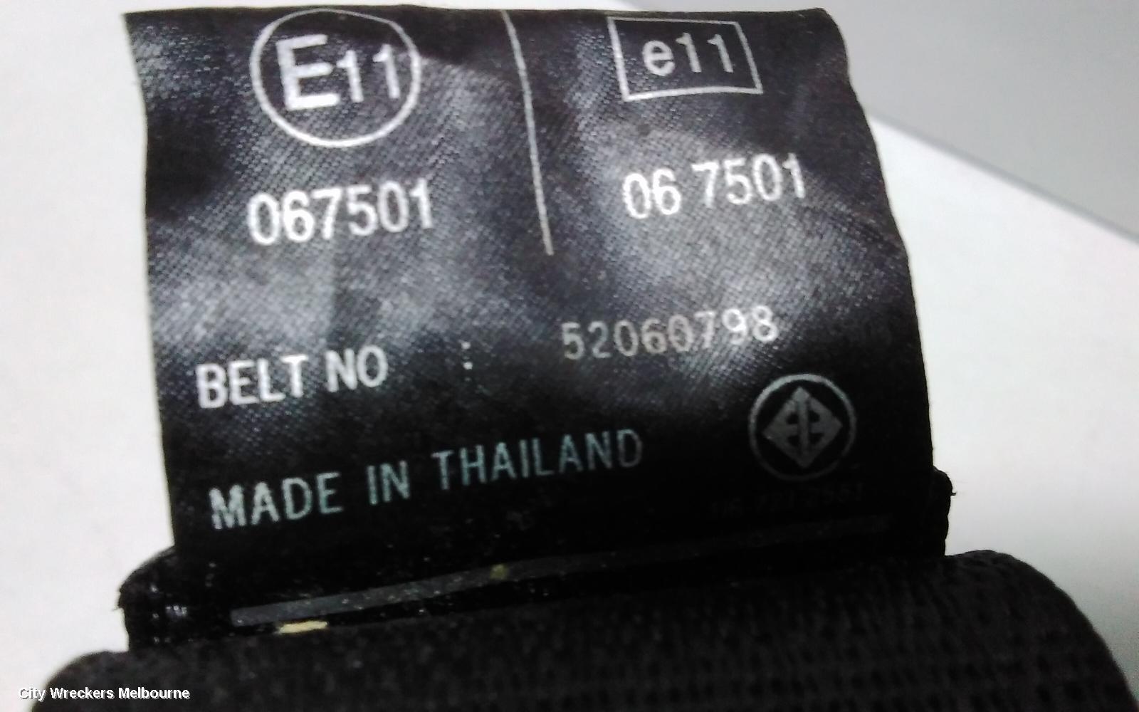 HOLDEN COLORADO SEATBELT/STALK, LH FRONT, SEAT BELT ONLY, DUAL CAB, RG, 01/2012 - 06/2016