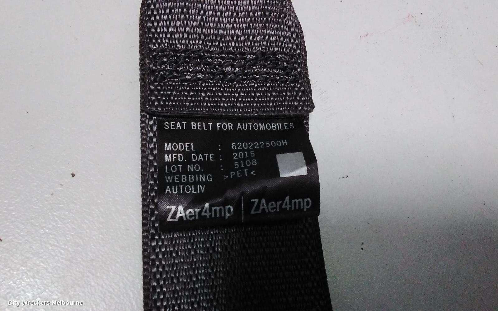 HOLDEN COLORADO SEATBELT/STALK, LH FRONT, SEAT BELT ONLY, DUAL CAB, RG, 01/2012 - 06/2016