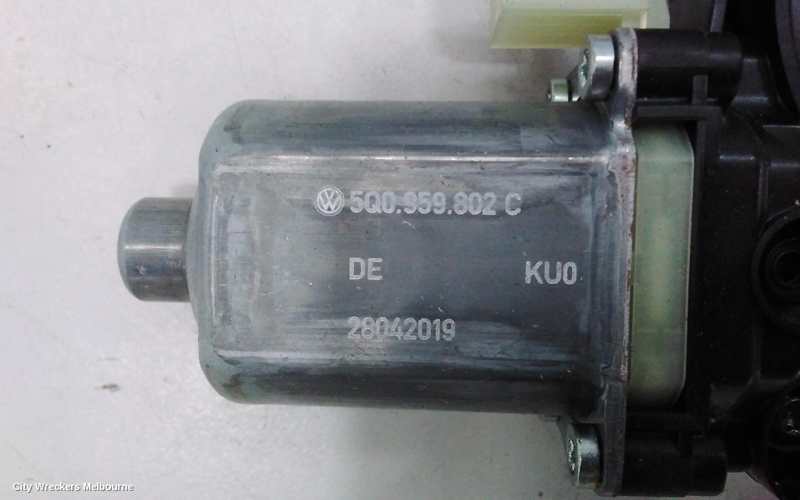 VOLKSWAGEN TIGUAN LEFT FRONT WINDOW REG/MOTOR, DOOR REG ASSY (REG AND MOTOR), 5NA, 06/2016 ONWARDS