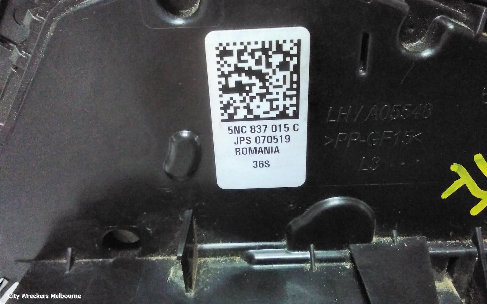 VOLKSWAGEN TIGUAN DOOR/BOOT/GATE LOCK, LEFT FRONT DOOR LOCK, 5NA, 06/2016 ONWARDS