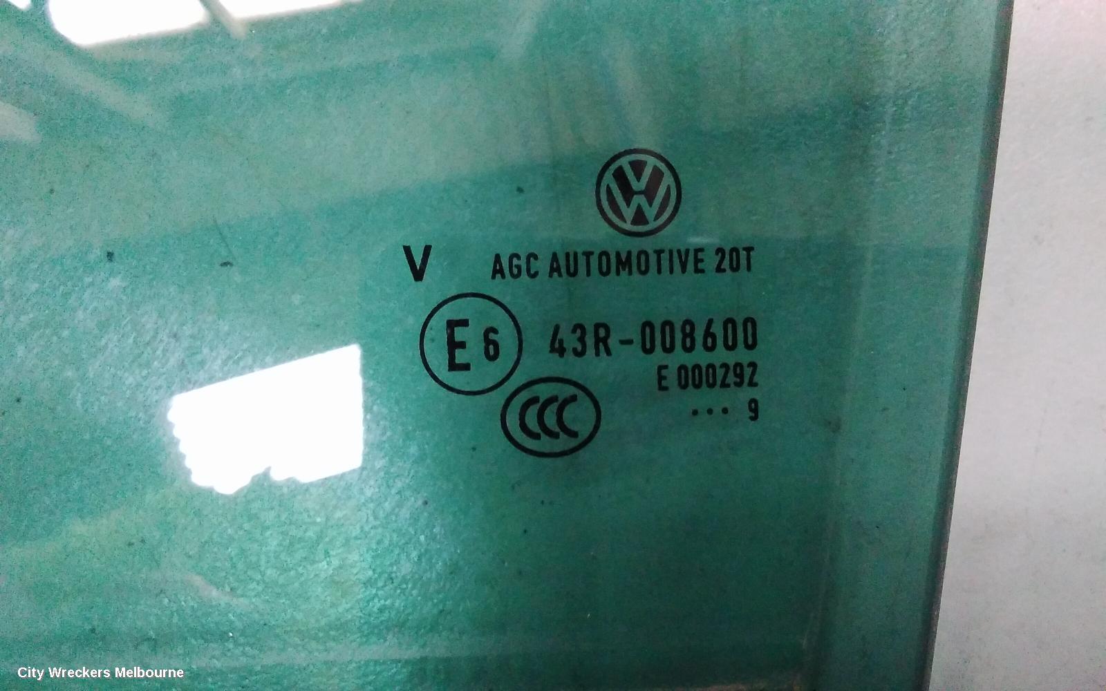 VOLKSWAGEN TIGUAN LEFT REAR DOOR WINDOW, 5NA, STANDARD TYPE, 06/2016 ONWARDS