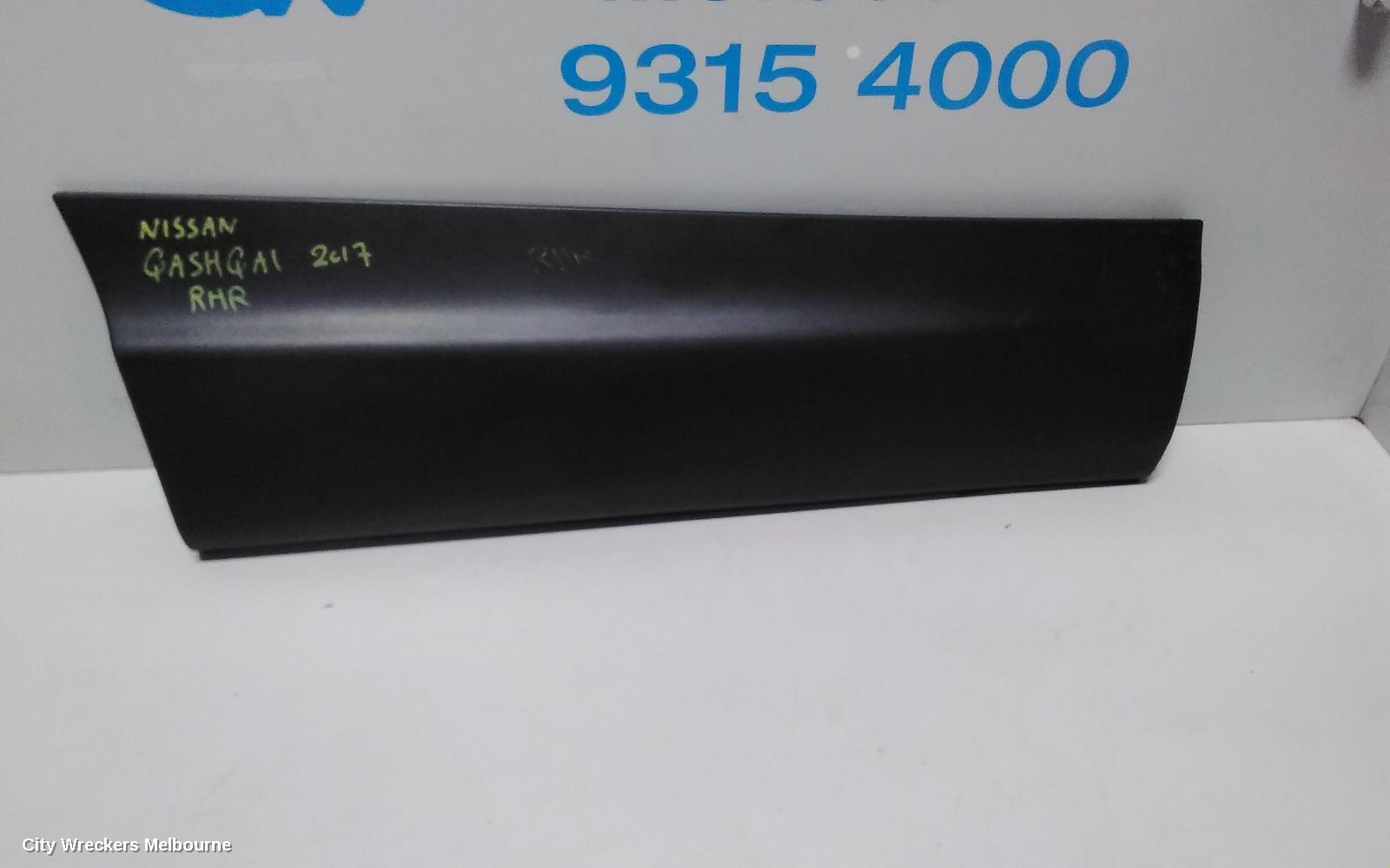 NISSAN QASHQAI DOOR MOULD, RHR DOOR MOULD: 65771, RH REAR, J11, 06/2014 - 07/2021