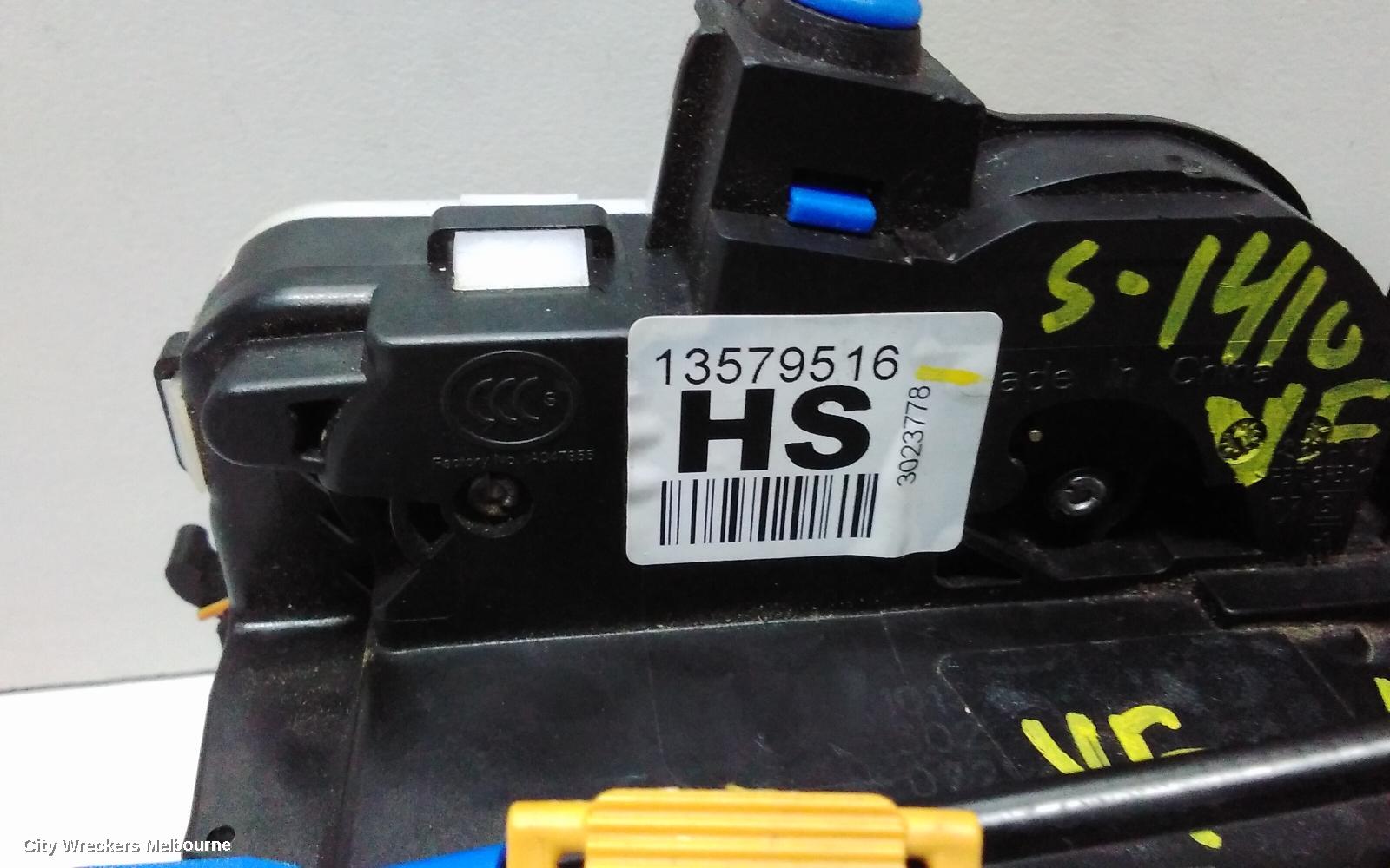 HOLDEN COMMODORE DOOR/BOOT/GATE LOCK, LEFT FRONT DOOR LOCK, VF, 05/2013 - 12/2017