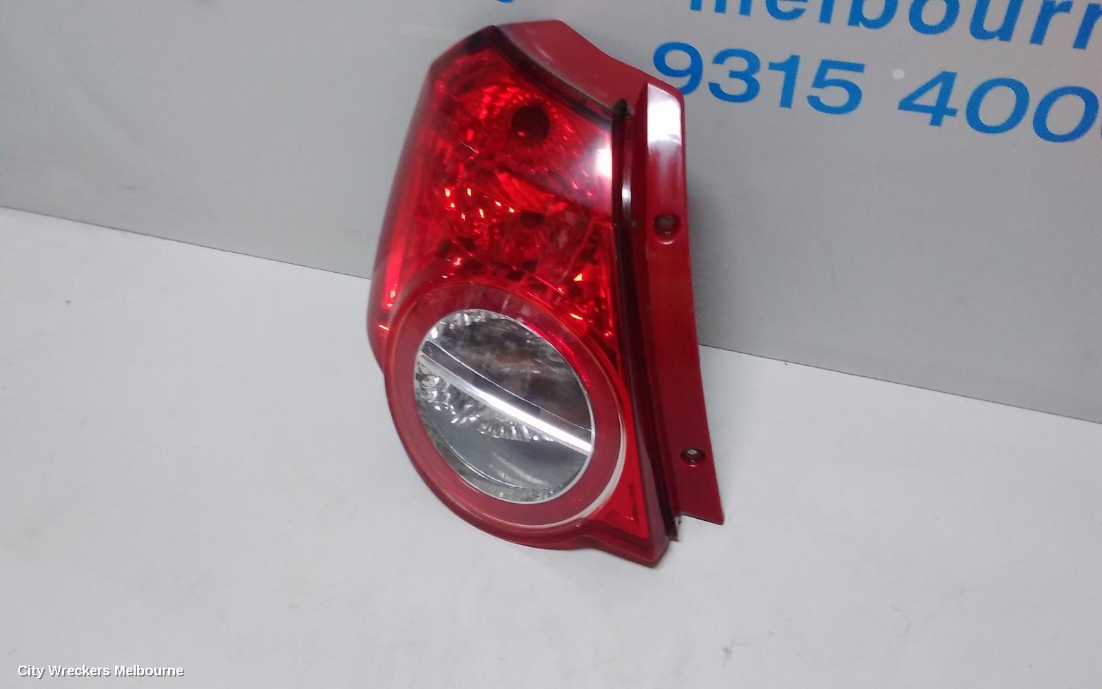 HOLDEN BARINA LEFT TAILLIGHT, TK, HATCH, 07/2008 - 12/2012