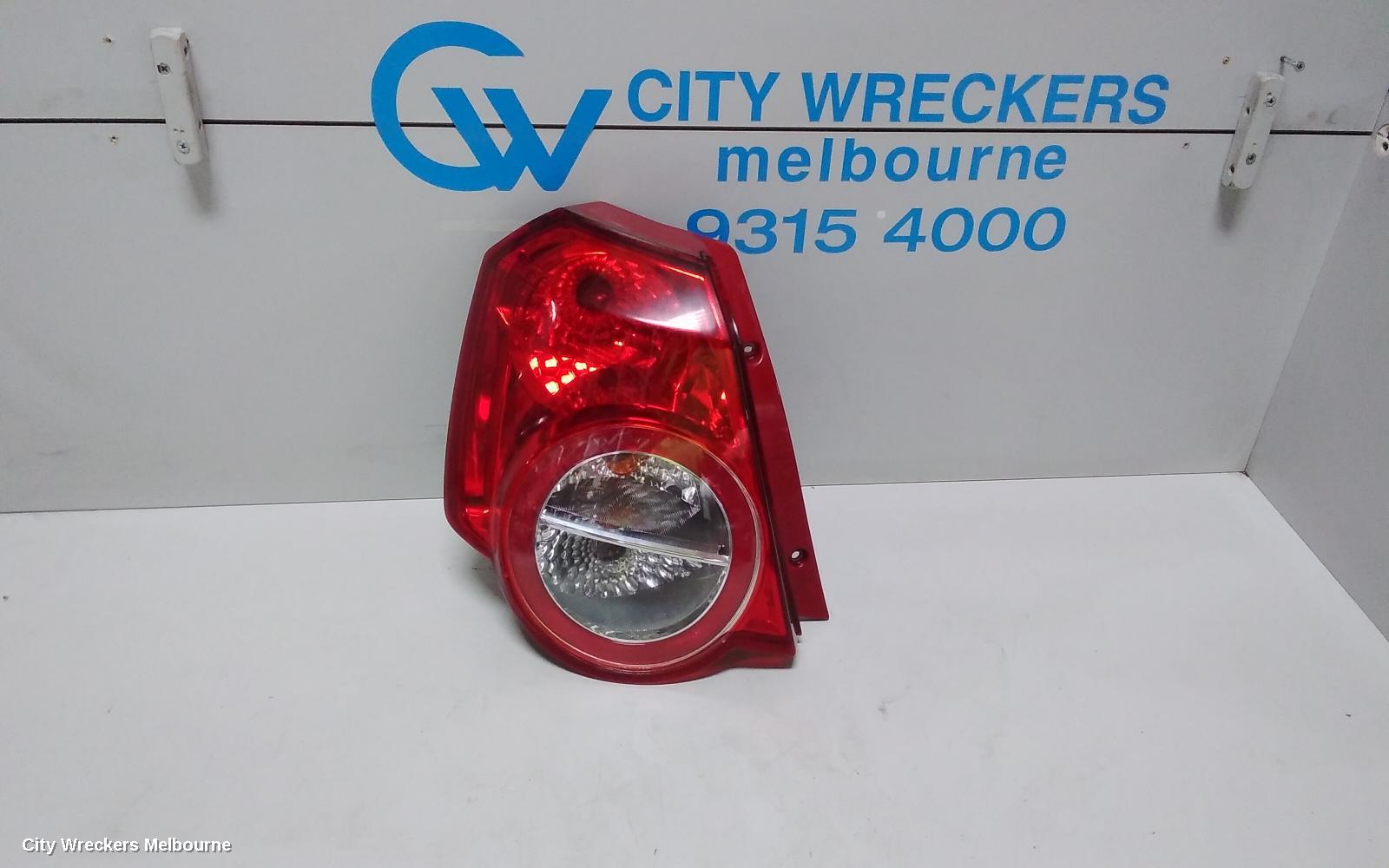 HOLDEN BARINA LEFT TAILLIGHT, TK, HATCH, 07/2008 - 12/2012