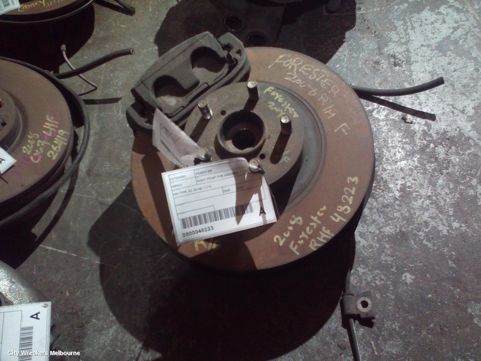 SUBARU FORESTER RIGHT FRONT HUB ASSEMBLY, ABS TYPE, SH/SJ, 02/2008 - 11/2013