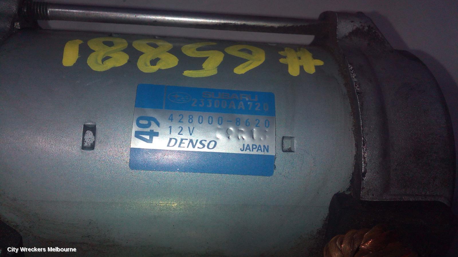TOYOTA 86 STARTER, PETROL, 2.0, AUTO T/M, 1.6KW, 23300AA720, FA20, ZN6, 04/2012 - 09/2021