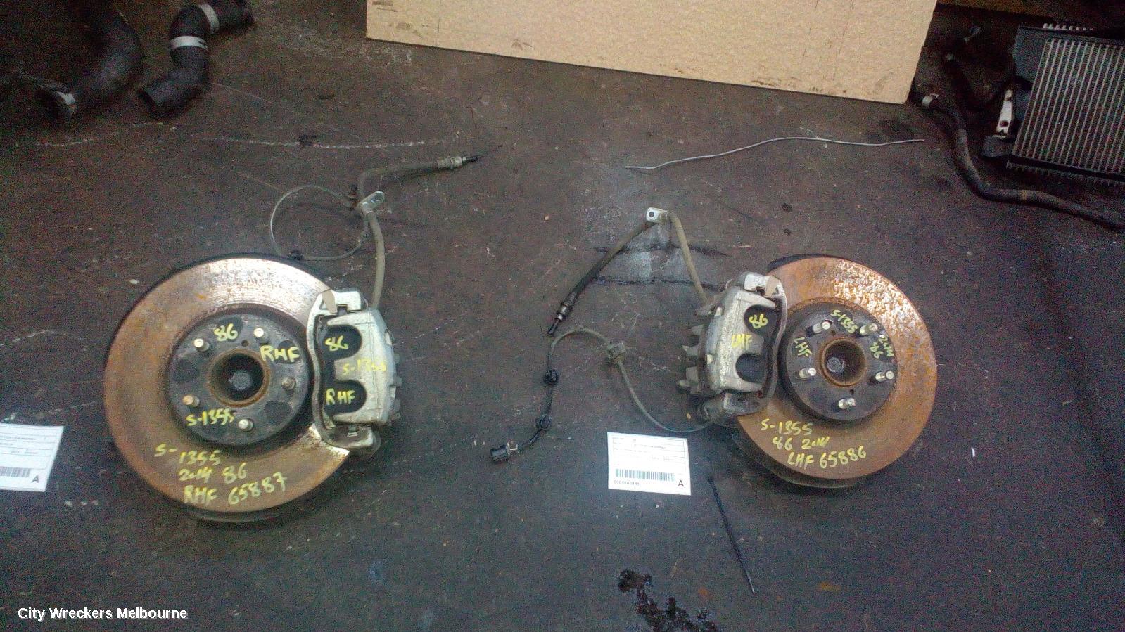 TOYOTA 86 LEFT FRONT HUB ASSEMBLY, ZN6, GT, 277MM DIA DISC, 04/2012 ONWARDS