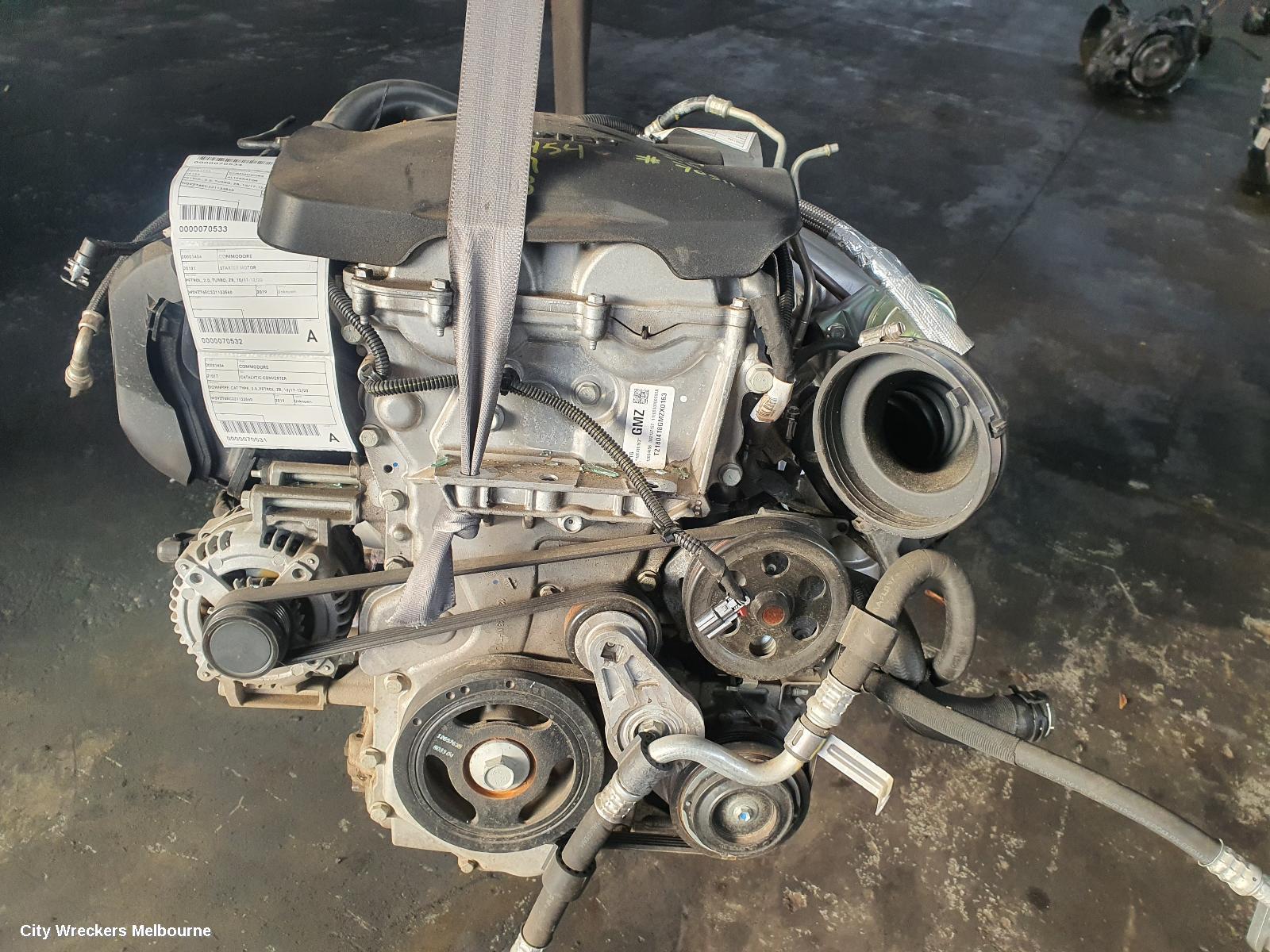 HOLDEN COMMODORE ENGINE, PETROL, 2.0, B20NFT, TURBO, ZB, 10/2017 - 12/2020
