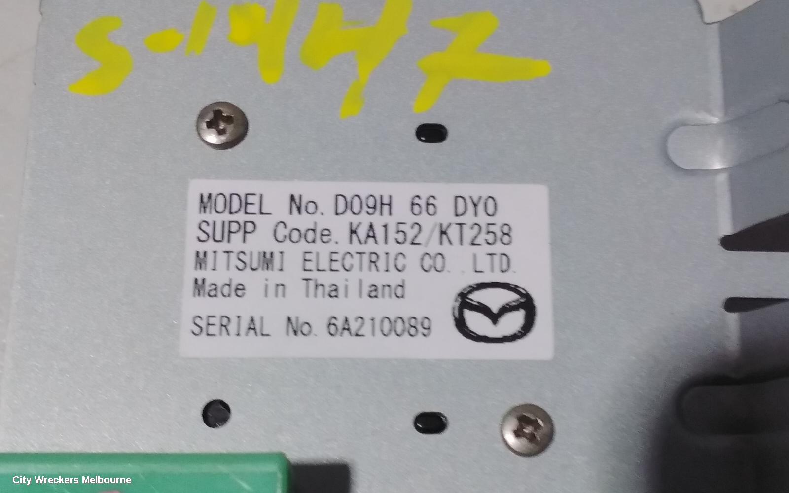 MAZDA CX3 RADIO/CD/DVD/SAT/TV, DISPLAY UNIT, DK, 03/2015 ONWARDS