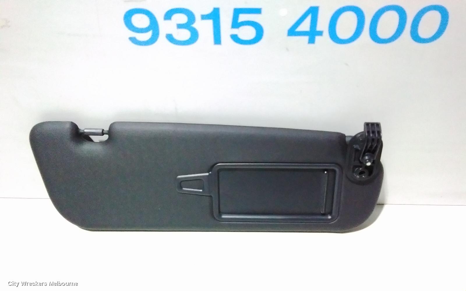 HYUNDAI VELOSTER SUNVISOR, FS, RH SIDE, GREY, W/ MIRROR & LAMP TYPE, 12/2011 - 02/2018