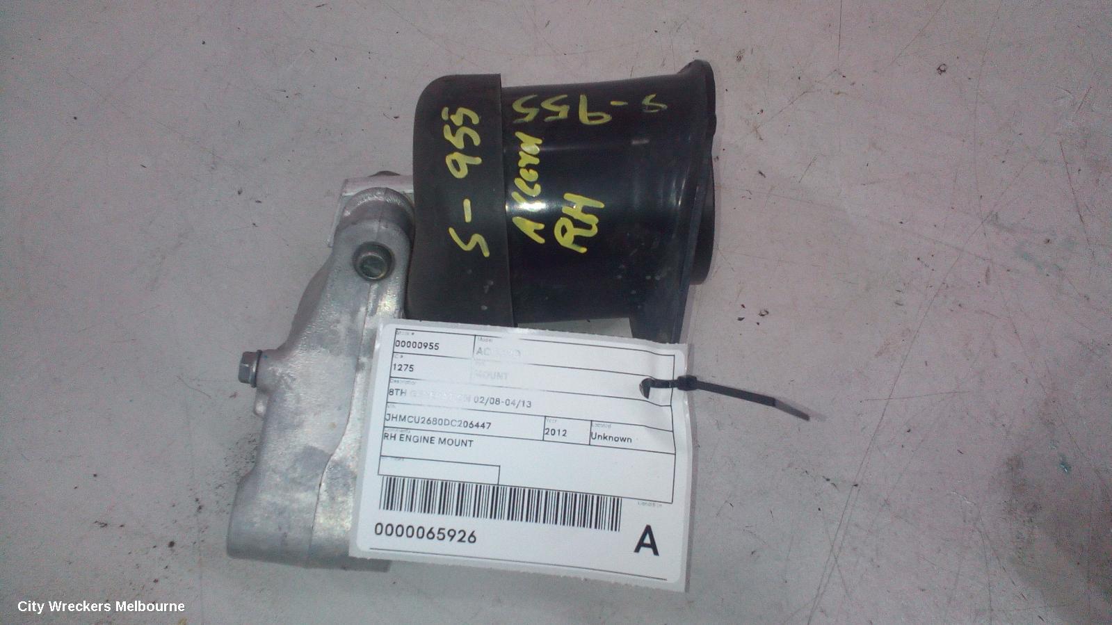 HONDA ACCORD MOUNT, 8TH GENERATION 02/2008 - 04/2013