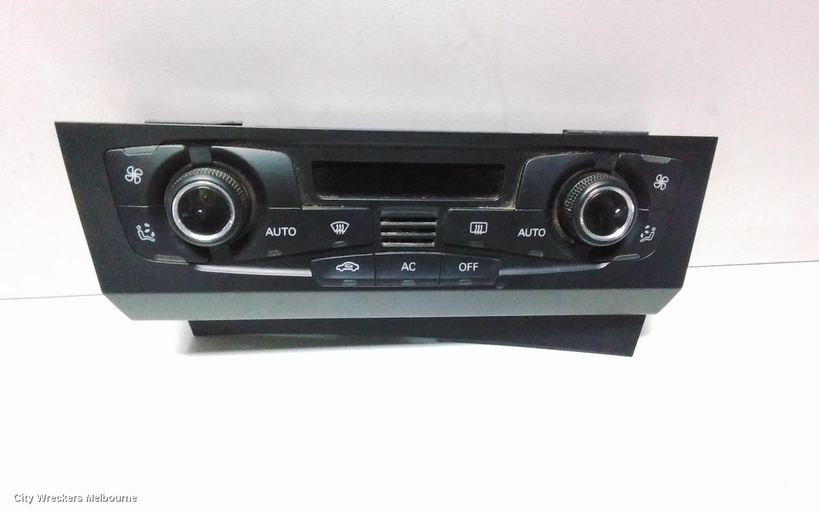 AUDI A5 HEATER/AC CONTROLS, THREE ZONE CLIMATE CONTROL, 8T, HEATED TYPE, 10/2007 - 08/2011