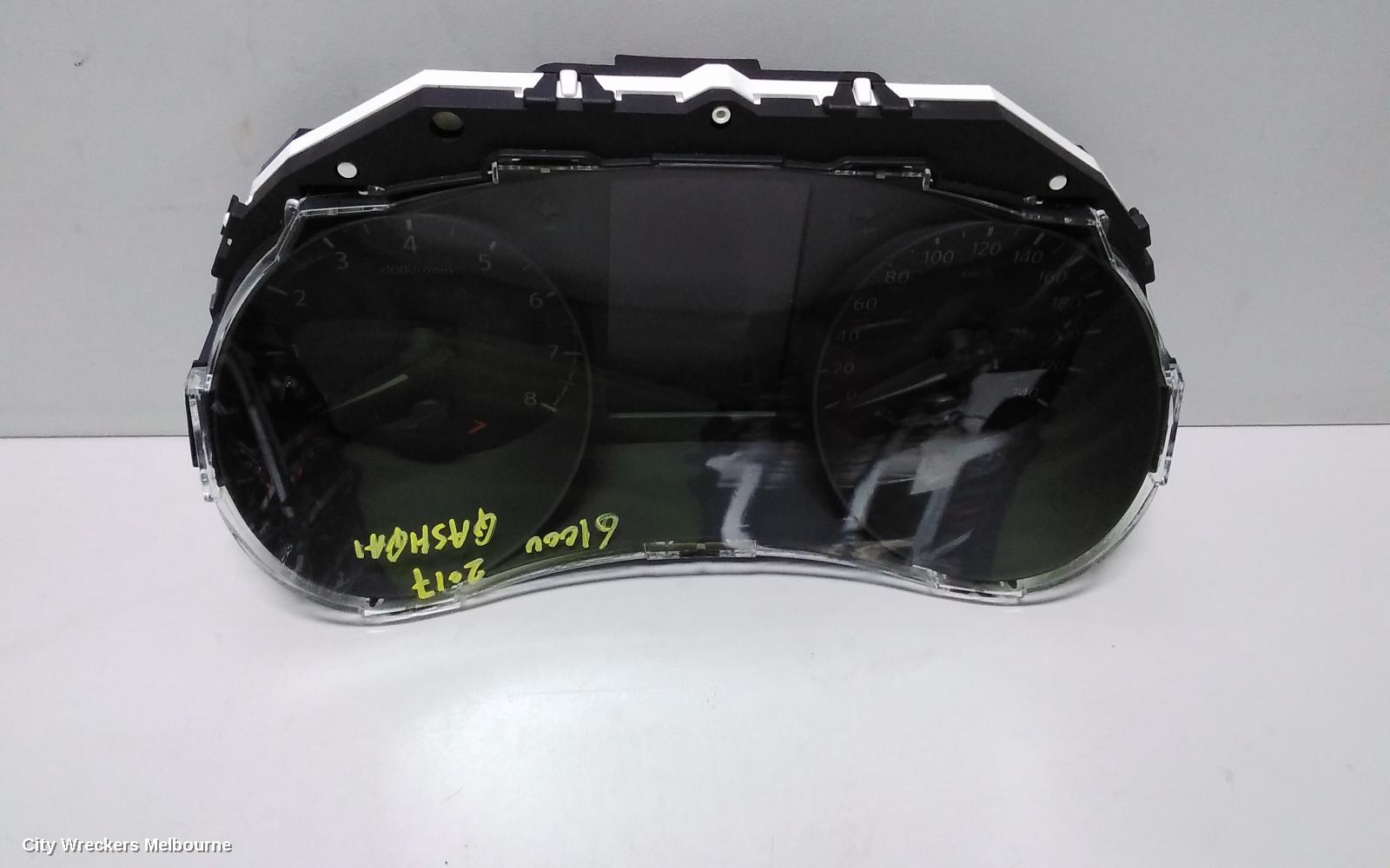 NISSAN QASHQAI INSTRUMENT CLUSTER, PETROL, AUTO T/M, J11, 06/2014 ONWARDS