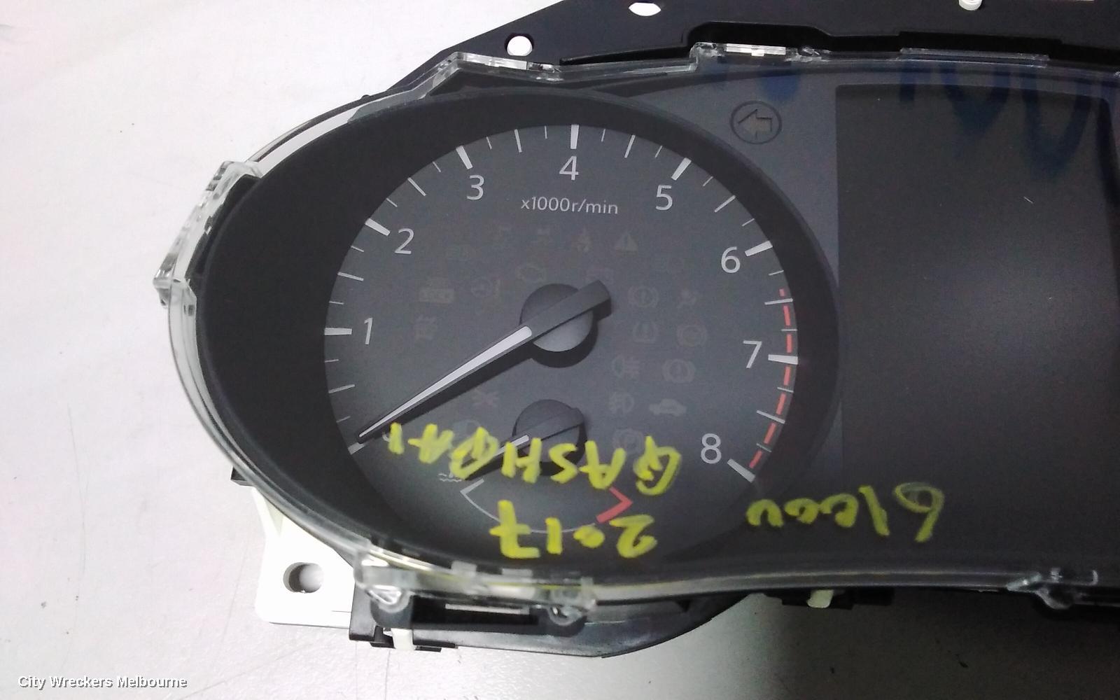 NISSAN QASHQAI INSTRUMENT CLUSTER, PETROL, AUTO T/M, J11, 06/2014 ONWARDS