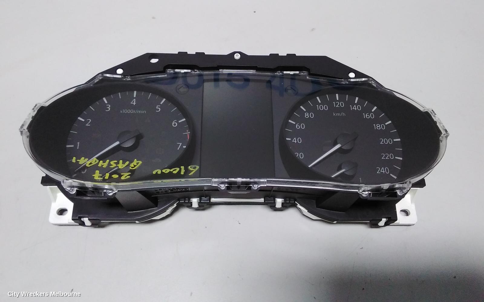 NISSAN QASHQAI INSTRUMENT CLUSTER, PETROL, AUTO T/M, J11, 06/2014 ONWARDS