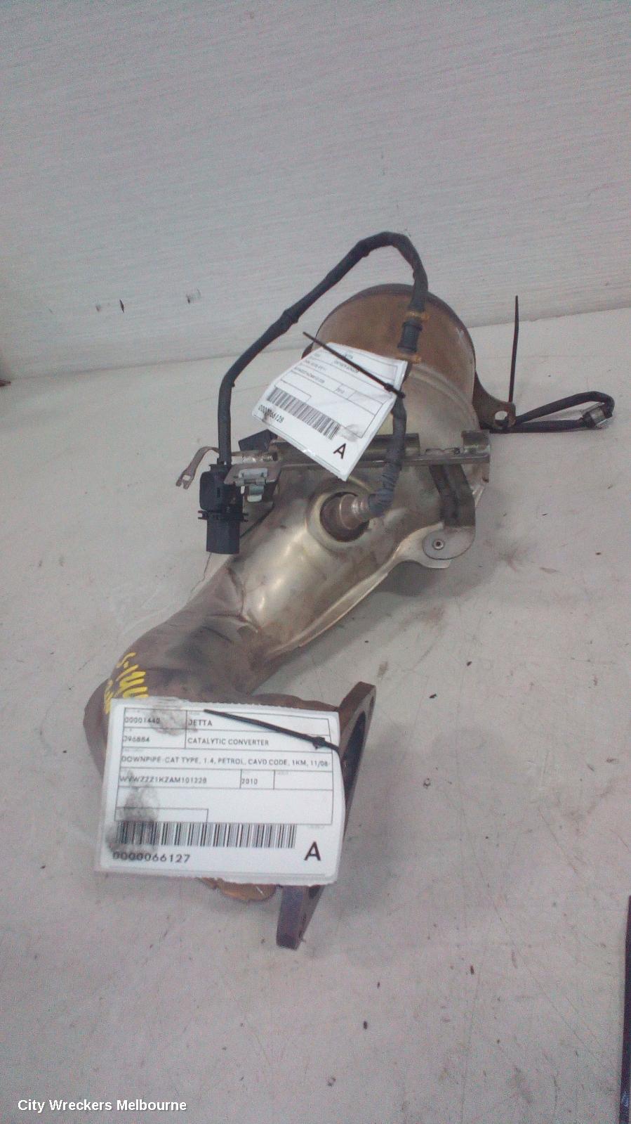 VOLKSWAGEN JETTA CATALYTIC CONVERTER, DOWNPIPE-CAT TYPE, 1.4, PETROL, CAVD CODE, 1KM, 11/2008 - 07/2011