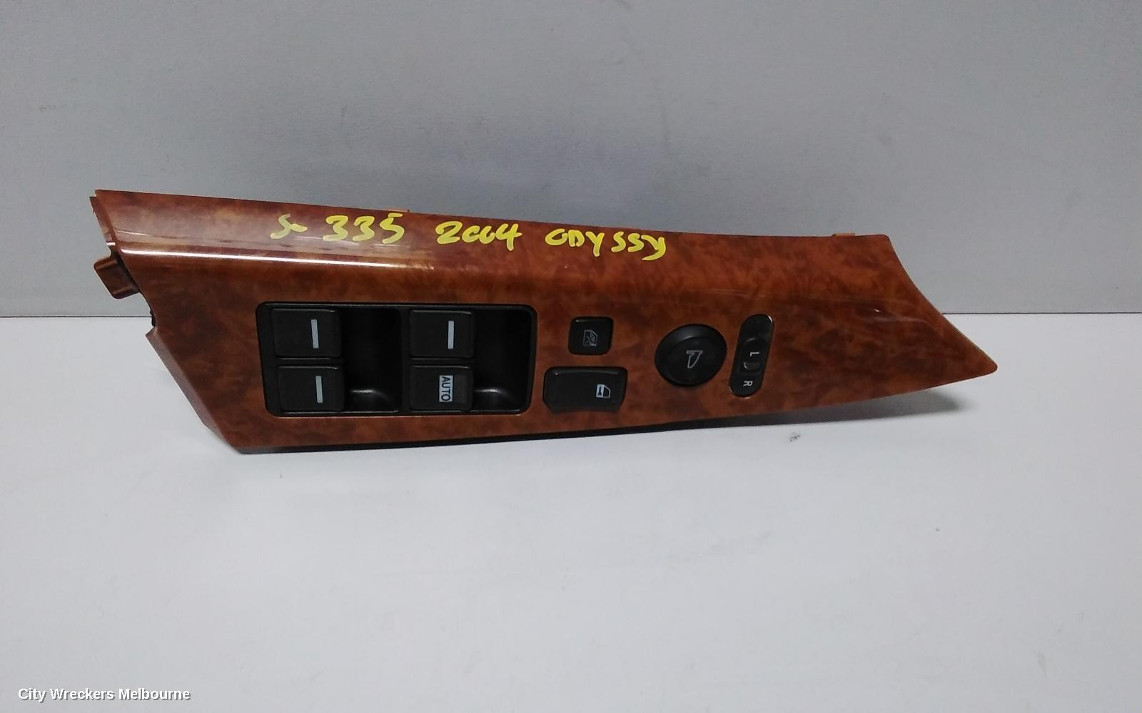 HONDA ODYSSEY PWR DR WIND SWITCH, RH FRONT (MASTER SWITCH), RB, 07/2004 - 03/2009 (AUS ONLY)