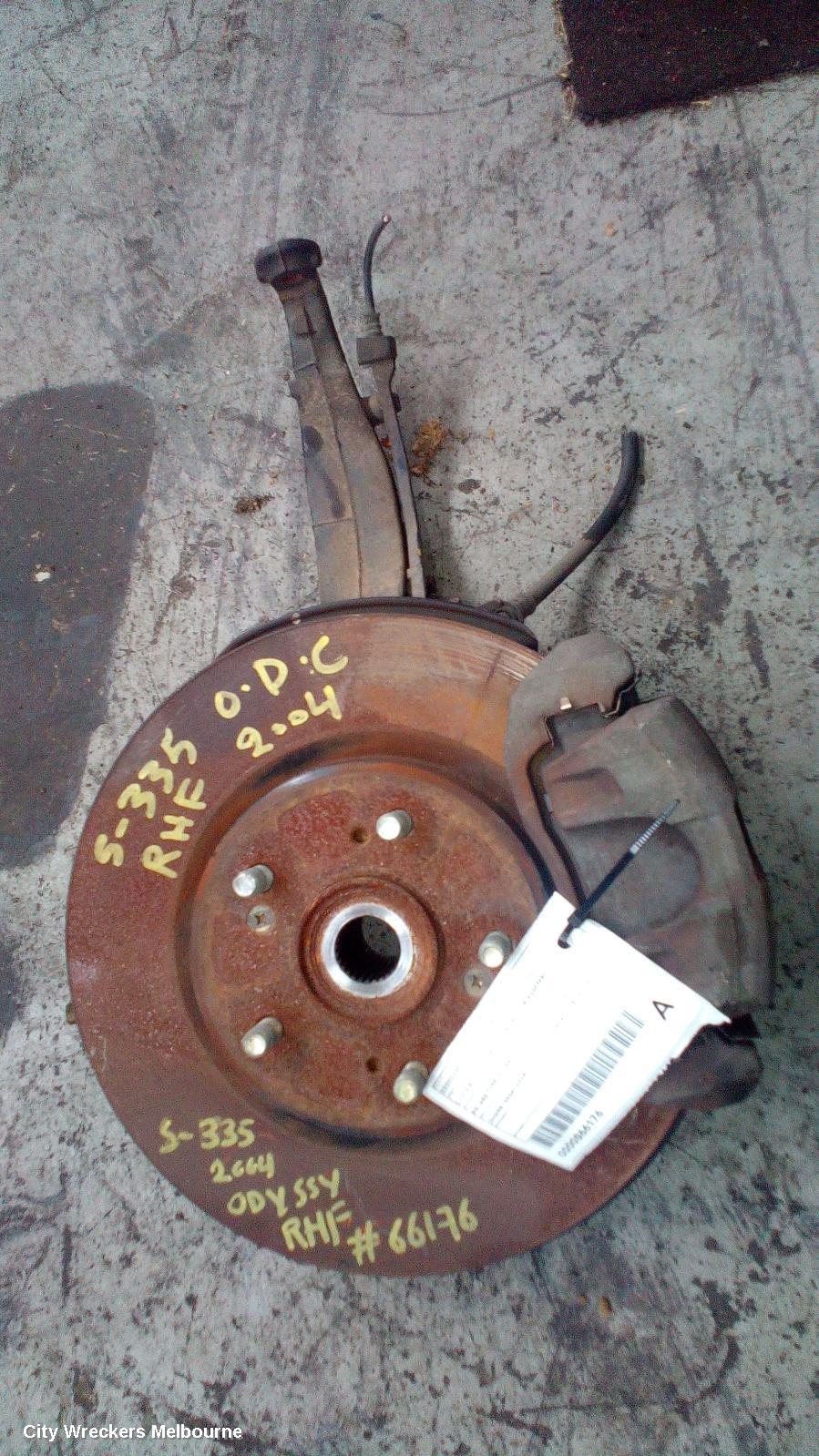 HONDA ODYSSEY RIGHT FRONT HUB ASSEMBLY, RB, ABS TYPE, 07/2004 - 12/2013