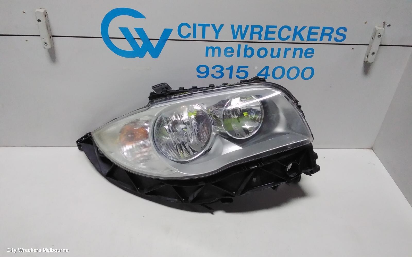 BMW 1 SERIES RIGHT HEADLAMP, E87, HATCH, 10/2004 - 01/2007