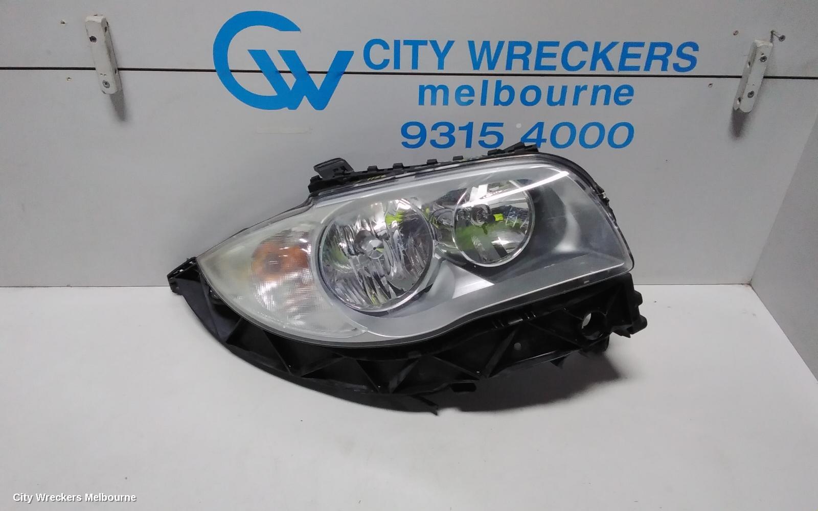 BMW 1 SERIES RIGHT HEADLAMP, E87, HATCH, 10/2004 - 01/2007