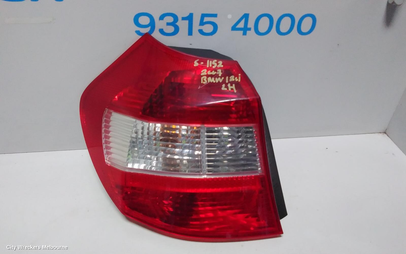 BMW 1 SERIES LEFT TAILLIGHT, E87, HATCH, 10/2004 - 02/2007