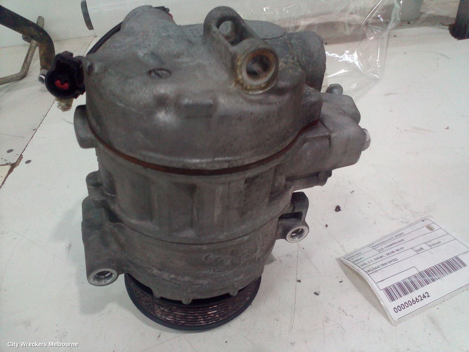 LAND ROVER RANGEROVER SPORT A/C COMPRESSOR, L320, 2.7, DIESEL, 08/2005 - 08/2009