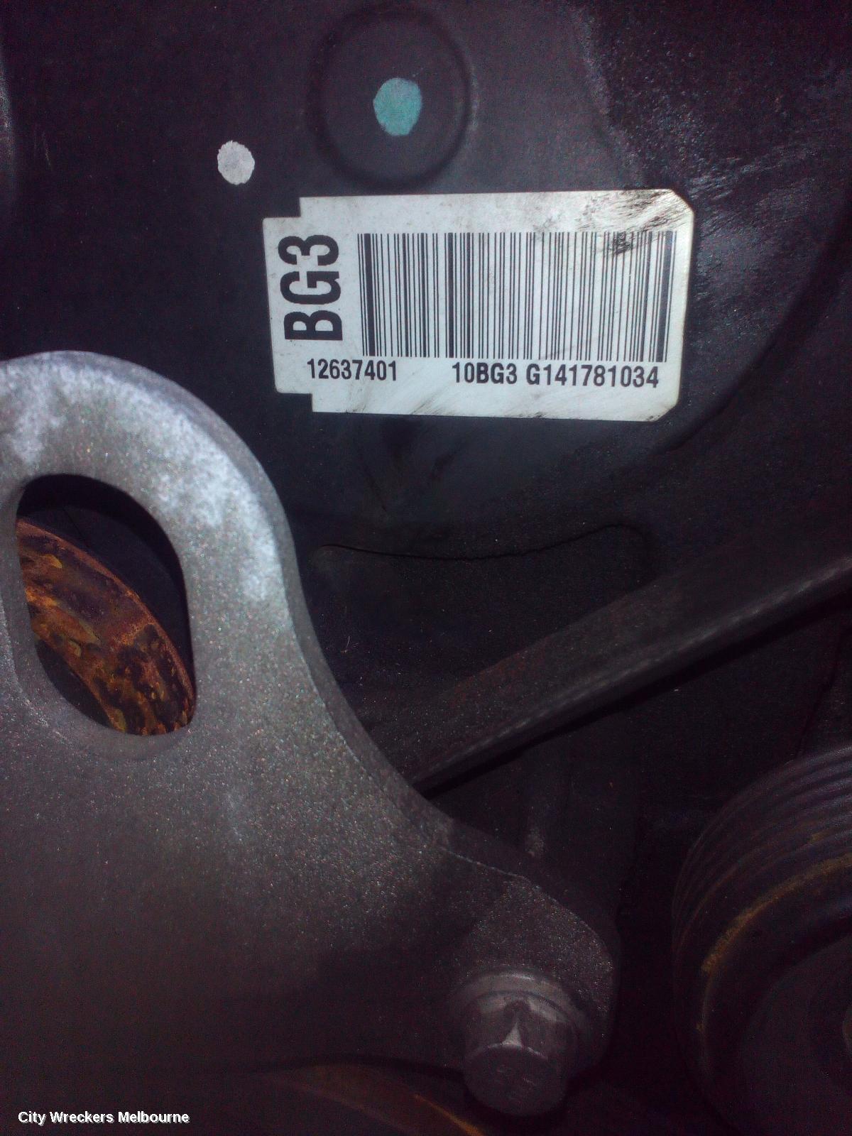 HOLDEN COLORADO ENGINE, DIESEL, 2.8, LWN, TURBO, EURO 4, AUTO T/M, RG/RG 7, 10/2013 - 07/2016