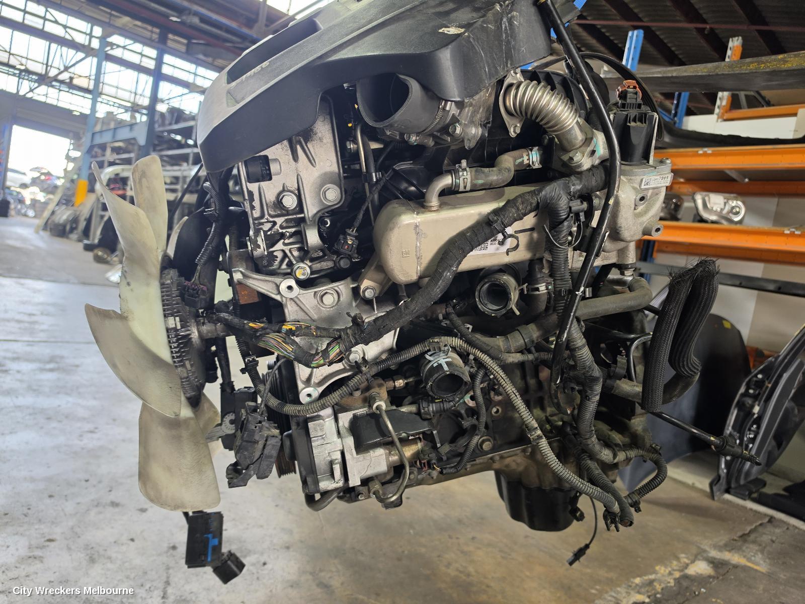 HOLDEN COLORADO ENGINE, DIESEL, 2.8, LWN, TURBO, EURO 4, AUTO T/M, RG/RG 7, 10/2013 - 07/2016