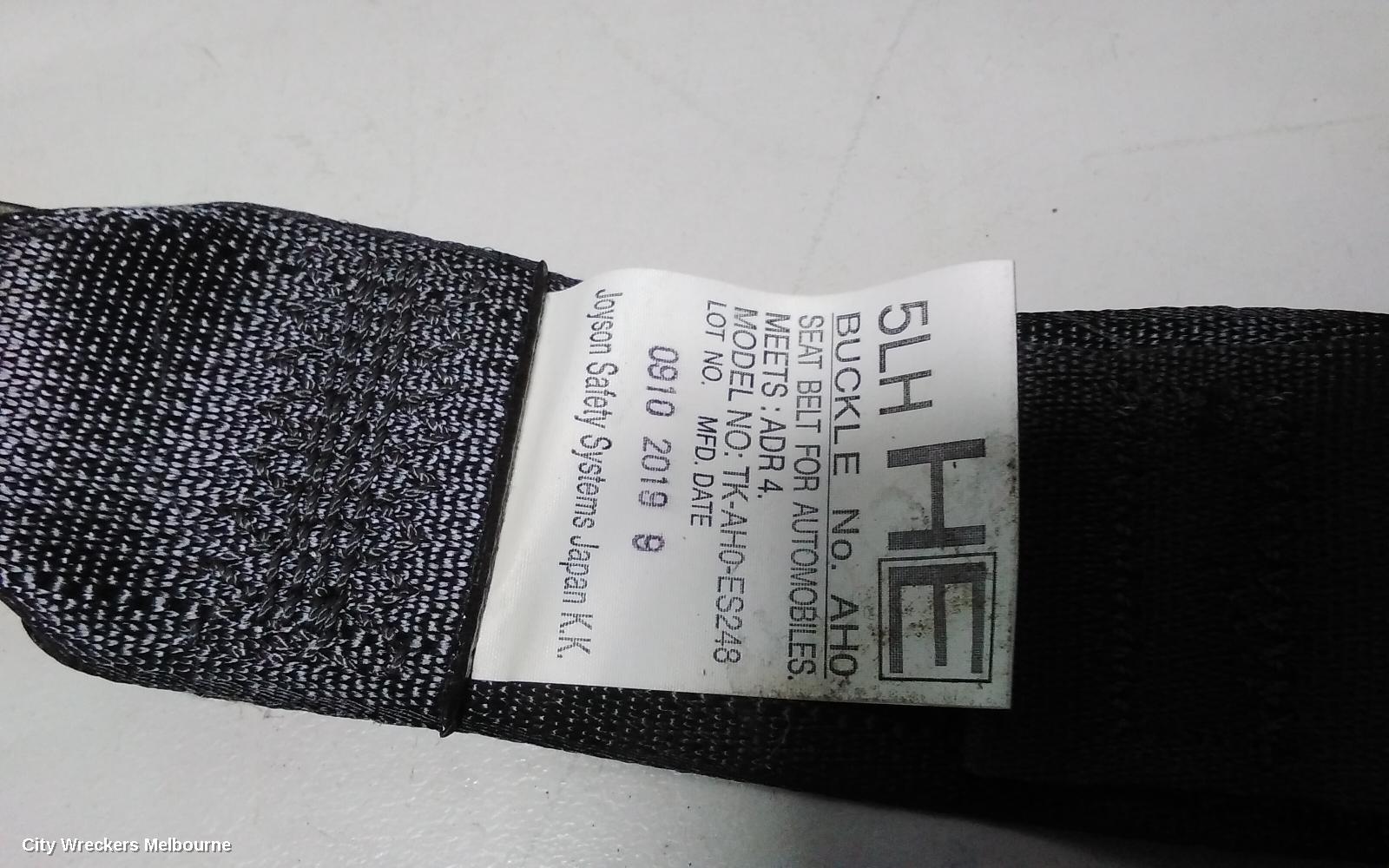 SUBARU IMPREZA SEATBELT/STALK, LH REAR, SEAT BELT ONLY, HATCH, G5, 11/2016 ONWARDS