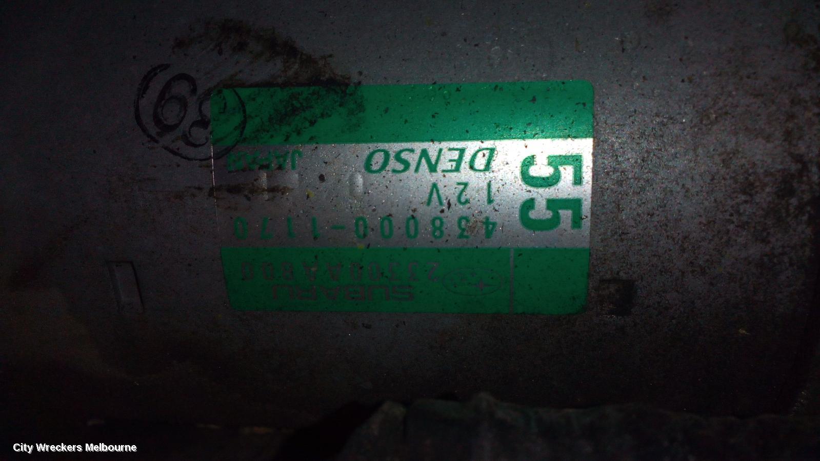 SUBARU OUTBACK STARTER, PETROL, FB25, AUTO, CVT, 6 SPEED, 6TH GEN, 08/2014 ONWARDS