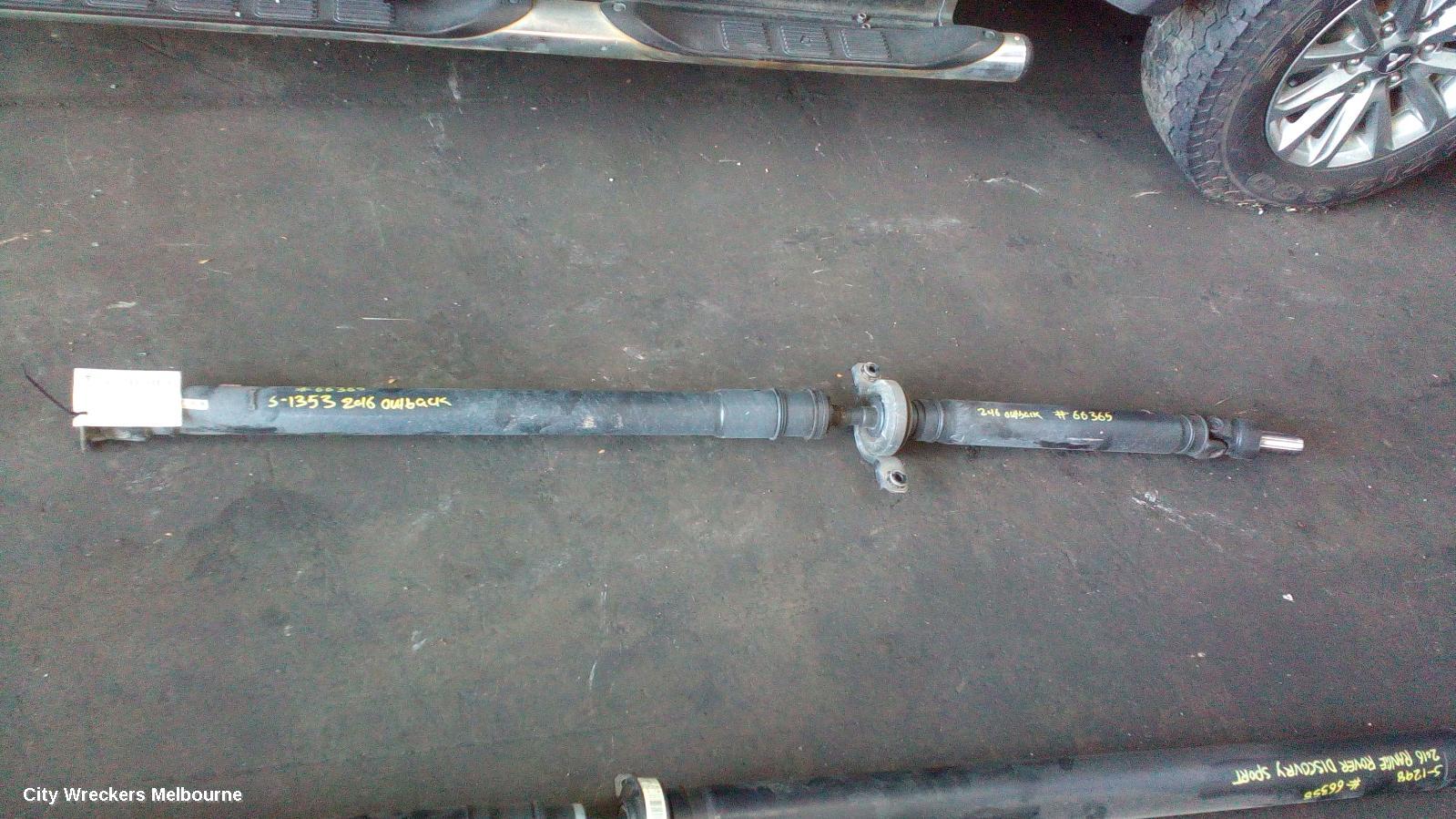 SUBARU OUTBACK REAR DRIVE SHAFT, 6TH GEN, PETROL, 2.5, FB25, AUTO T/M, 08/2014 - 12/2020
