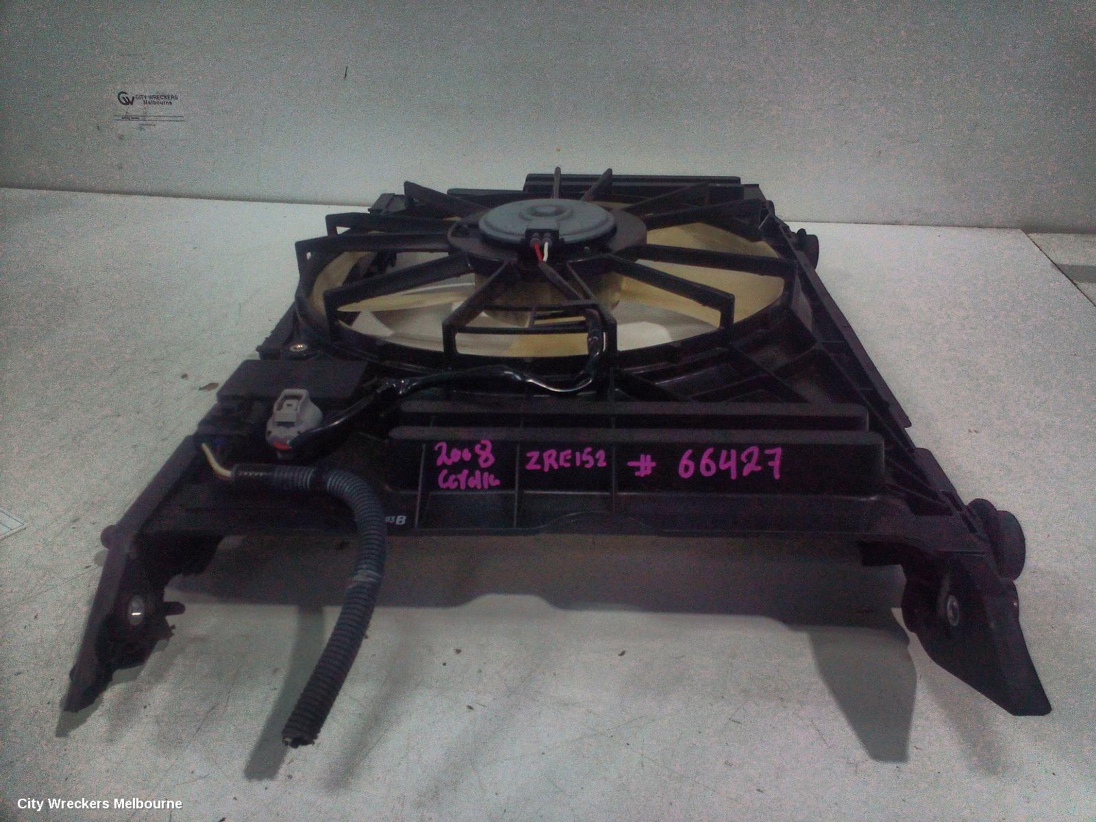 TOYOTA COROLLA FAN, RADIATOR FAN, ZRE152/20153R, 03/2007 - 10/2013