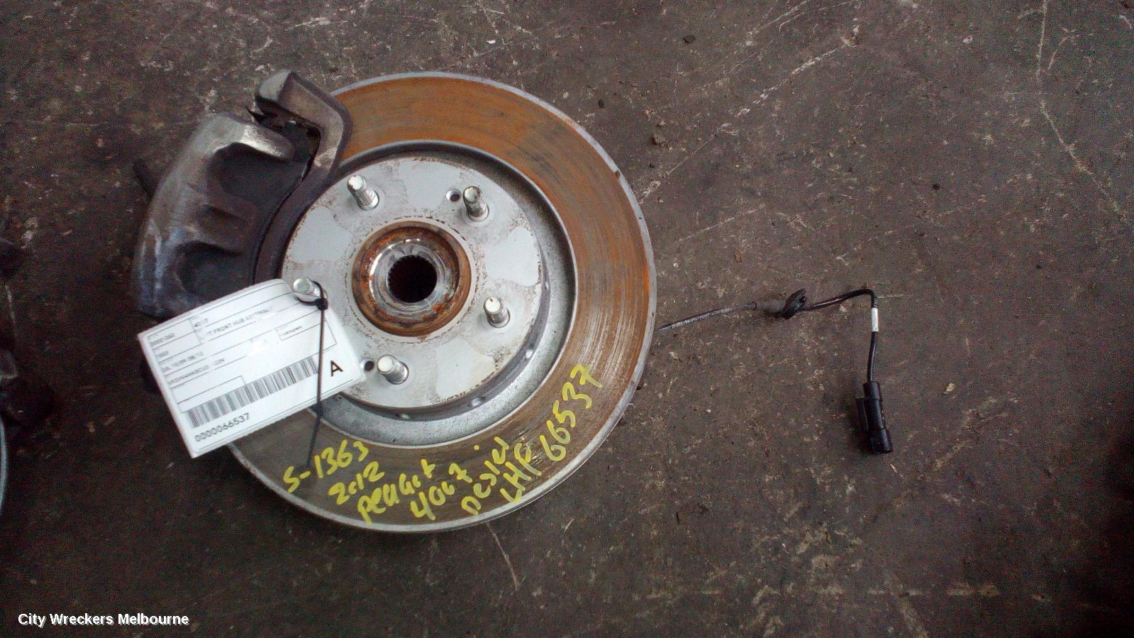 PEUGEOT 4007 LEFT FRONT HUB ASSEMBLY, GS, 10/2009 - 08/2013