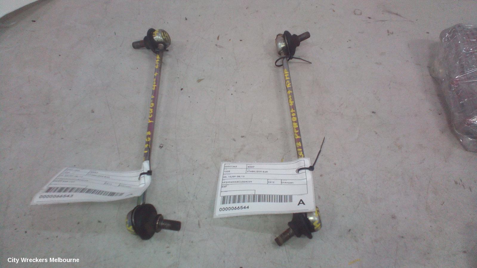 PEUGEOT 4007 STABILISER BAR, GS, 10/2009 - 08/2013