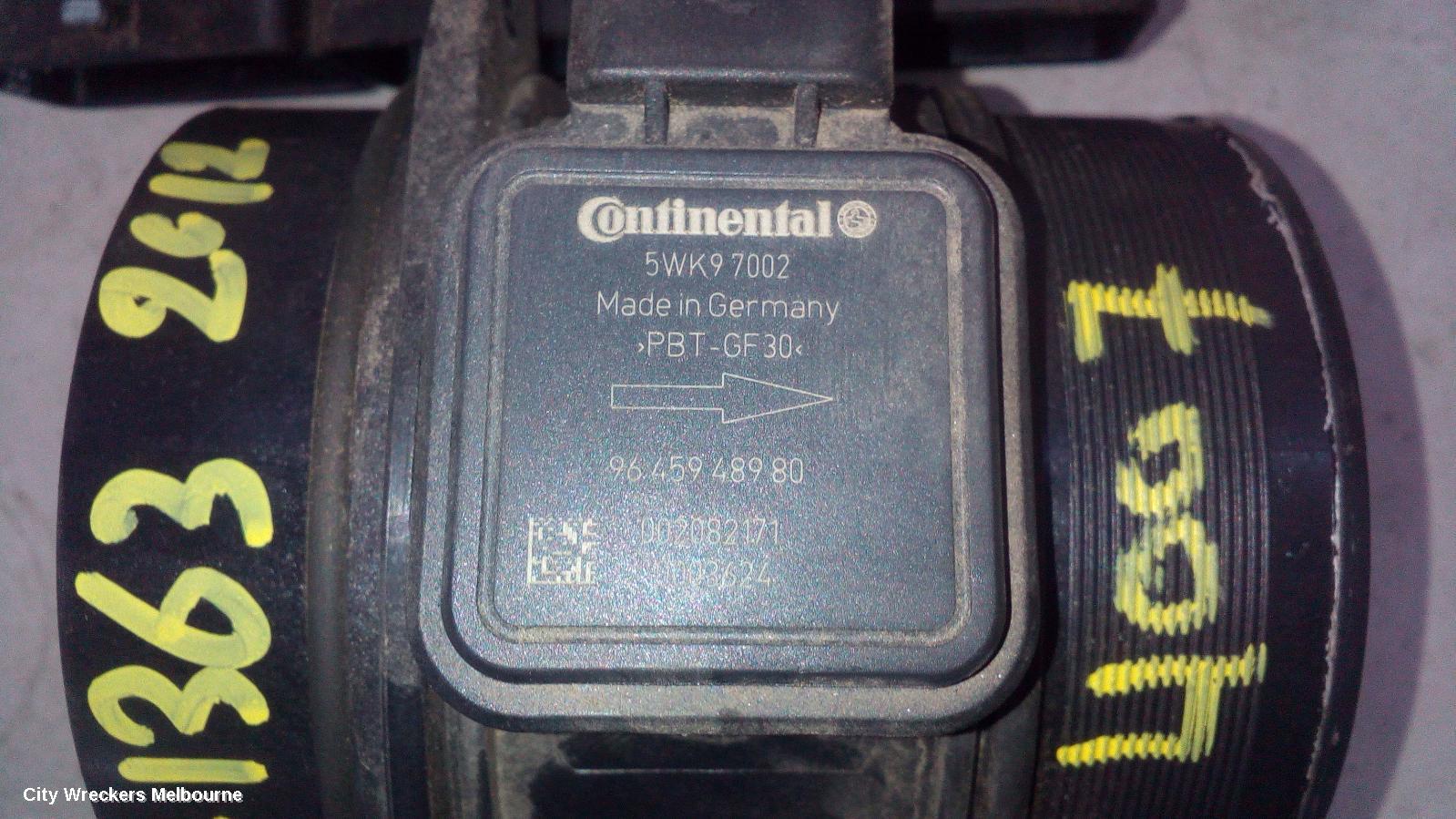 PEUGEOT 4007 AIR FLOW METER, GS, 10/2009 - 08/2013