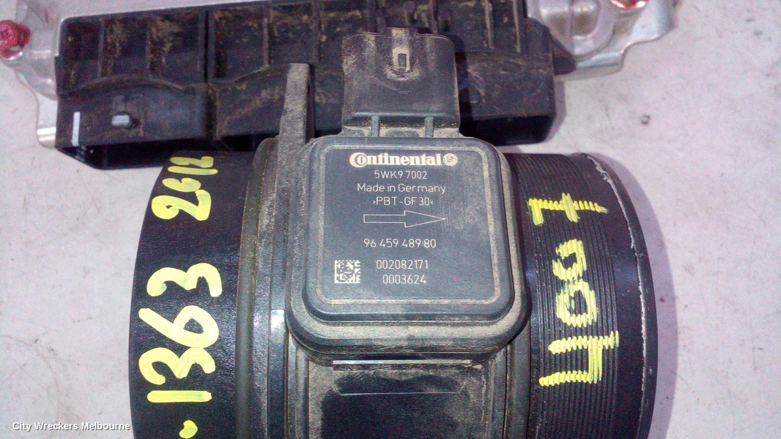 PEUGEOT 4007 AIR FLOW METER, GS, 10/2009 - 08/2013
