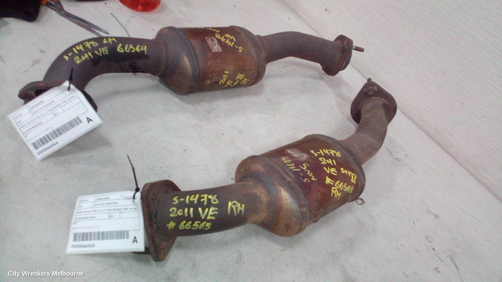 HOLDEN COMMODORE CATALYTIC CONVERTER, UNDER CAR-CAT TYPE, 3.6, LLT, NON SENSOR TYPE, RH SIDE, VE, 08/2009 - 04/2013