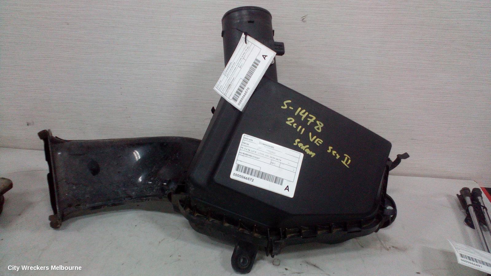 HOLDEN COMMODORE AIR CLEANER/BOX, VE, 3.6 V6, LLT ENG TYPE, SIDI, 08/2009 - 04/2013