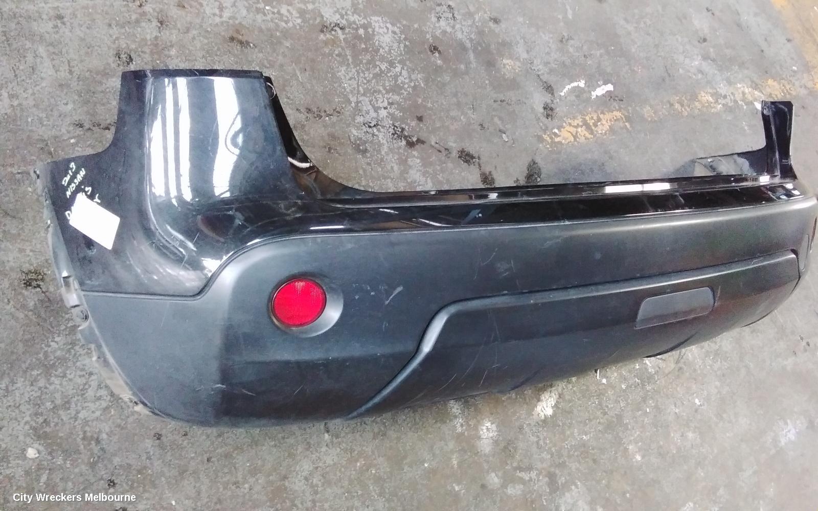 NISSAN DUALIS REAR BUMPER, J10, 5 SEATER TYPE, NON PARK SENSOR TYPE, 10/2007 - 05/2014