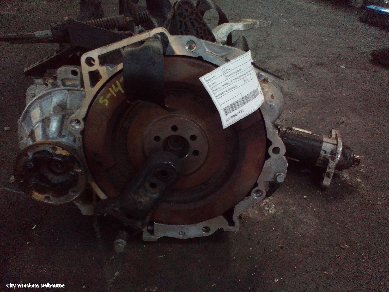 VOLKSWAGEN JETTA TRANS/GEARBOX, MANUAL, PETROL, 1.4, TURBO/SCHARGED, 1B, QWP CODE, 02/2011 - 12/2017
