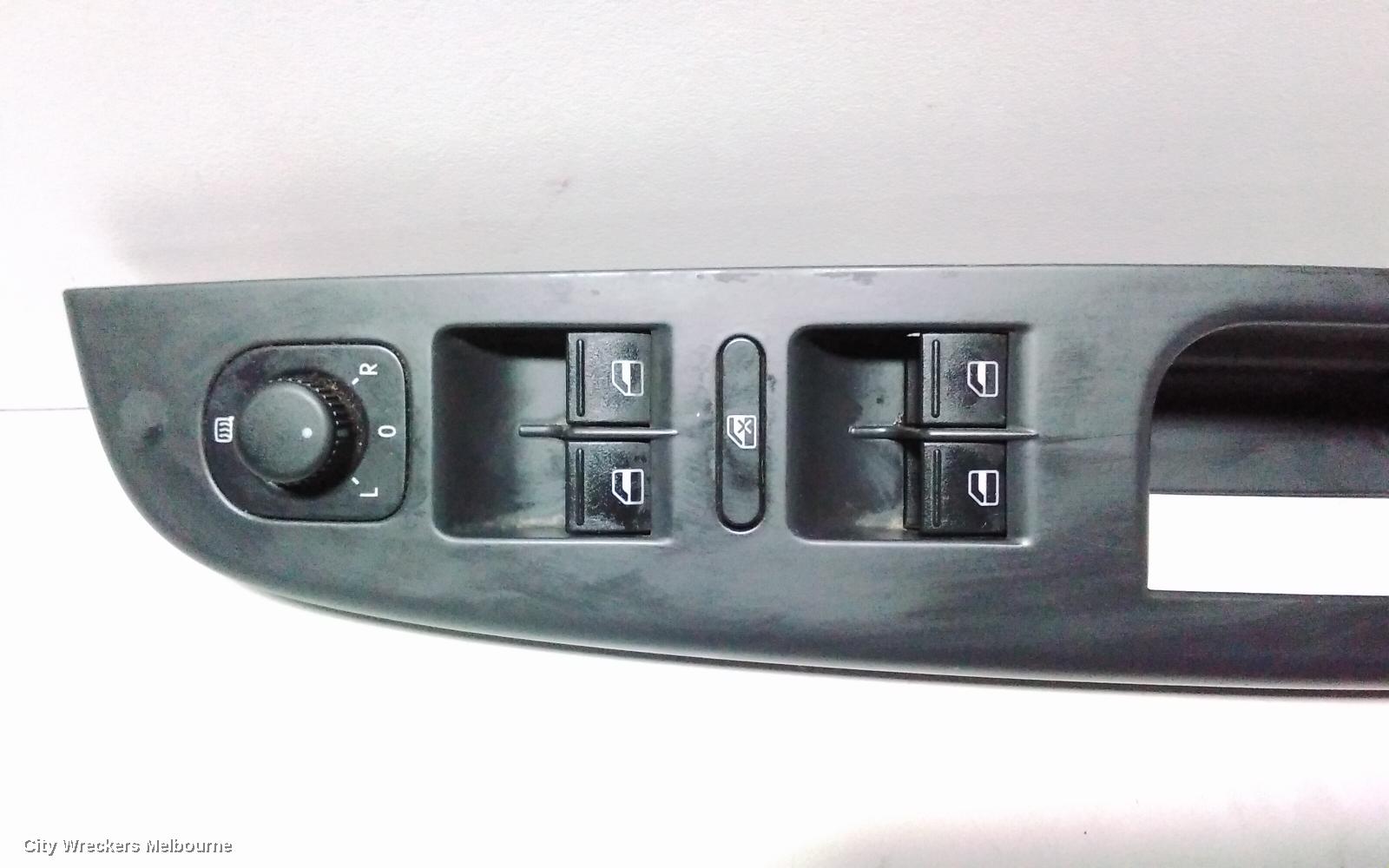 VOLKSWAGEN JETTA PWR DR WIND SWITCH, RH FRONT (MASTER SWITCH), 4 SWITCHES TYPE, 1KM, 02/2006 - 07/2011