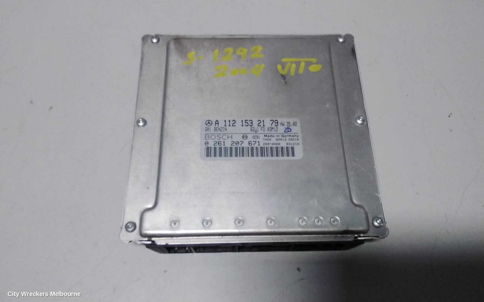 MERCEDES VITO ECU, ENGINE ECU, 3.2, PETROL, ECU ONLY, 05/2004 - 01/2011